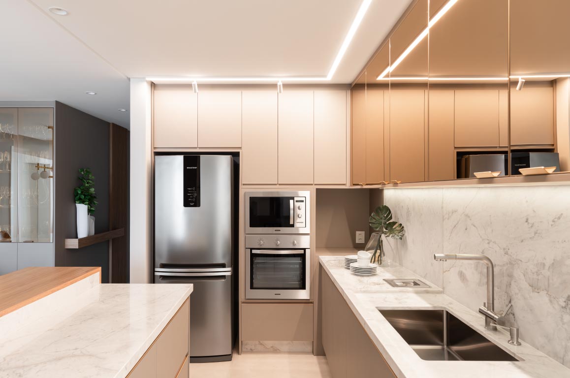 Cozinha planejada de alto padrão em São Paulo — projeto Nest 5